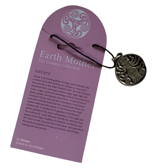 Earth Mother Goddess collection Hecate medallion on cord - Picture 3 of 6
